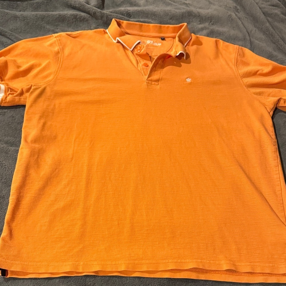 Louis Philippe Vibrant Orange Polo Shirt - Picture 3 of 5